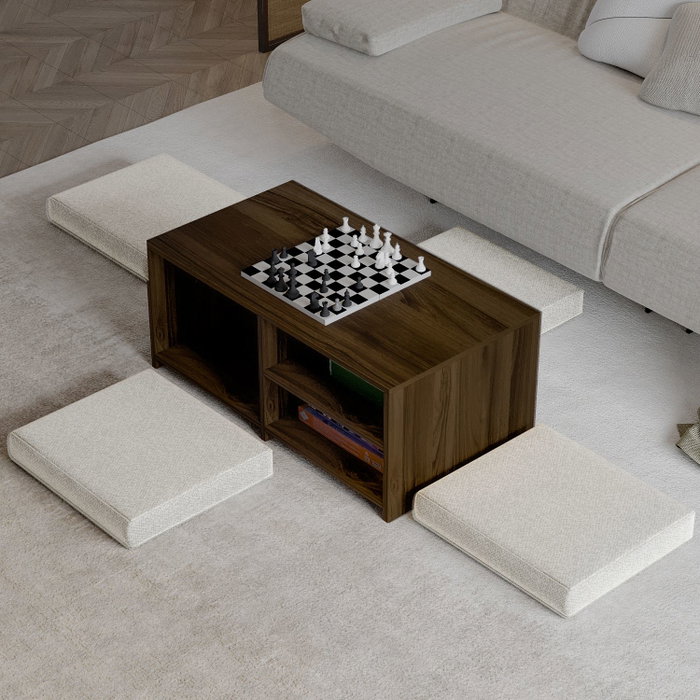 Hanah Home Gord - Walnut Juego de mesas de café